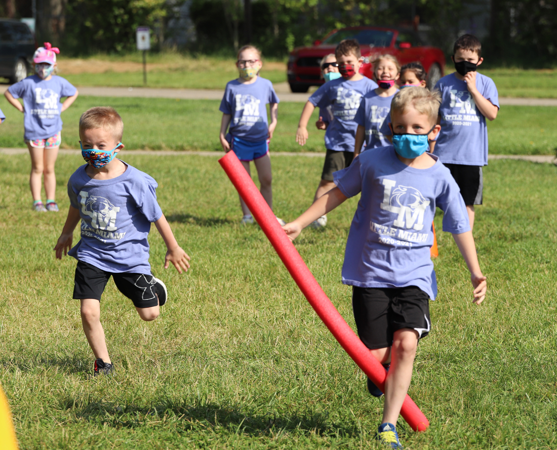 photo of student running